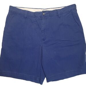 IZOD Saltwater Mens 40 (39x9) Shorts Chino Blue 100% Cotton